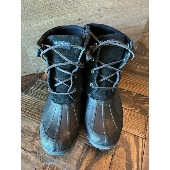 Sherry Duck Boots Women’s 6m Black Neutral Fall Winter Rain Waterproof Rubber - Picture 12 of 12